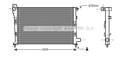 AVA QUALITY COOLING Jäähdytin,moottorin jäähdytys MS2281